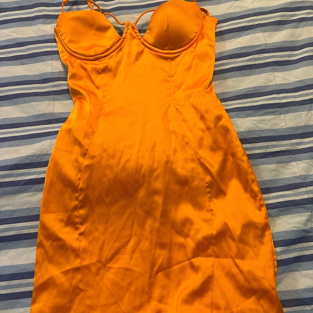 Oh Polly Bright Orange Dress - Picture 2 of 5